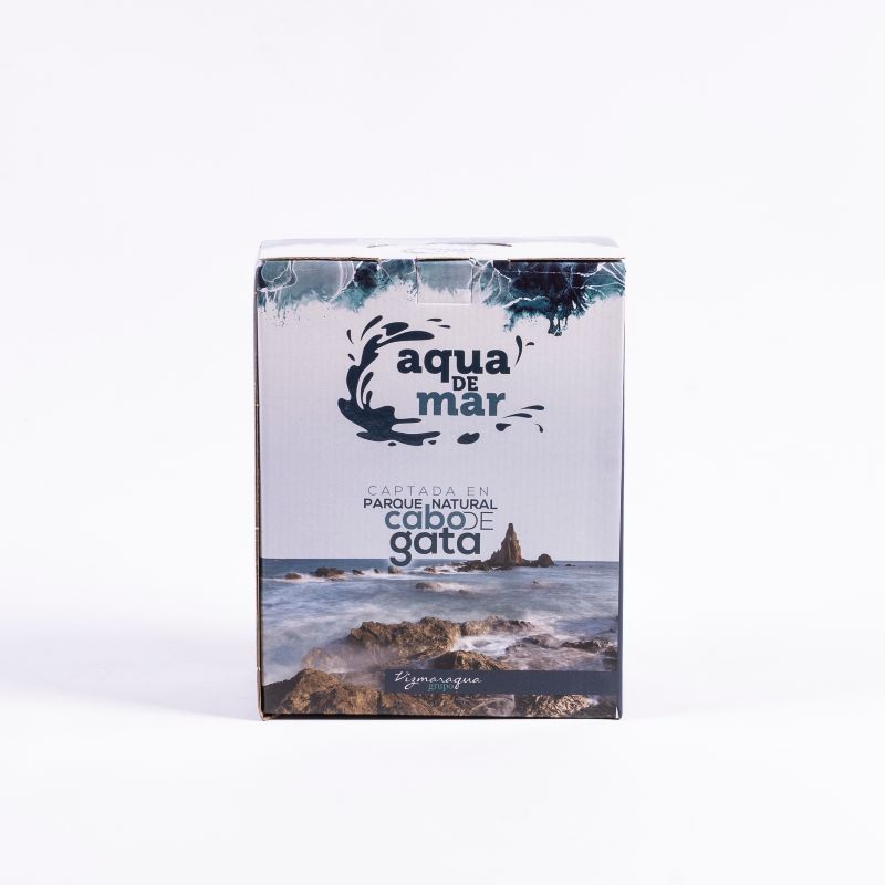 Nuestra Aqua de Mar 100% Hipertónica 3L Bag in Box es extraída del corazón del Parque Natural del Cabo de Gata en Almería, del Mar de Alborán.