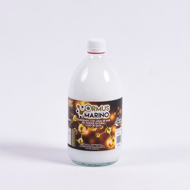 El Ormus Marino 1 litro es el resultado de un proceso natural que procesa los minerales presentes en el agua de mar en un compuesto multimineral único.